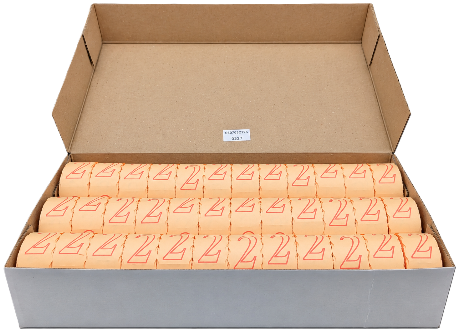Kartonbox, Papierrollen, Papierverpackung, Beige, Zahlendruck