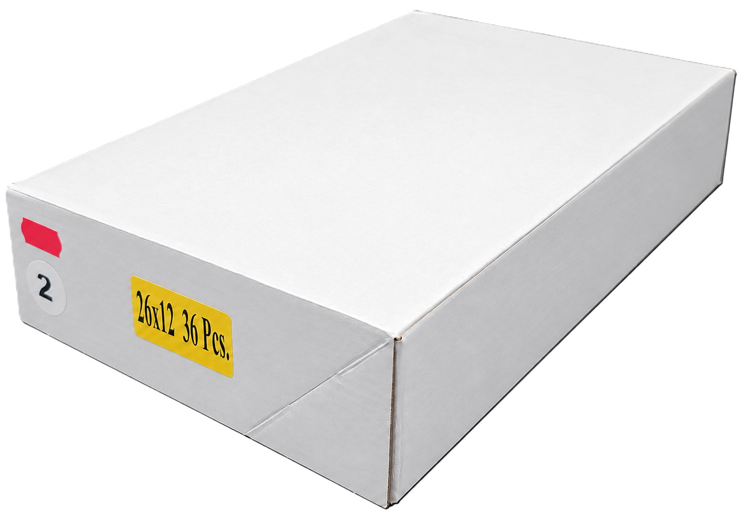 Box, Weißer Karton, Verpackung, Karton, Etikett, weißer Karton, Pappschachtel, 36 Stück, flache Verpackung