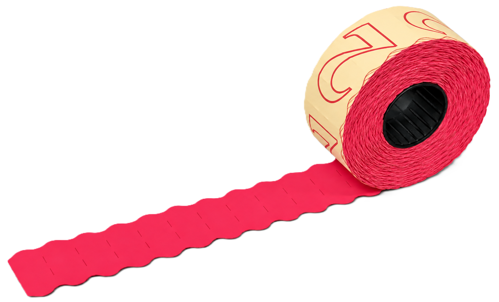 Klebeband, Papprotband, Gafferband, rutschfest, rosa, Preisauszeichner-Etiketten, Etikettenrolle, Rot, Wellenrand, selbstklebend