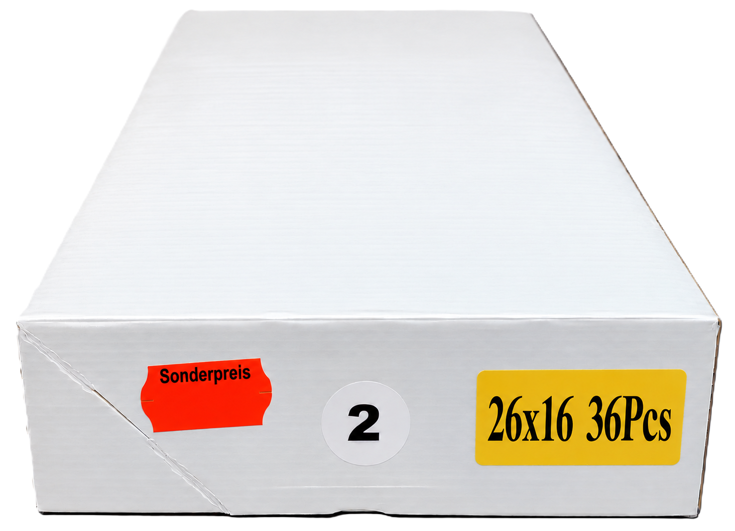 Etikettenrollen 26 x 16 mm | Welle G2 | Fluor Rot | Permanent haftend | Sonderpreis