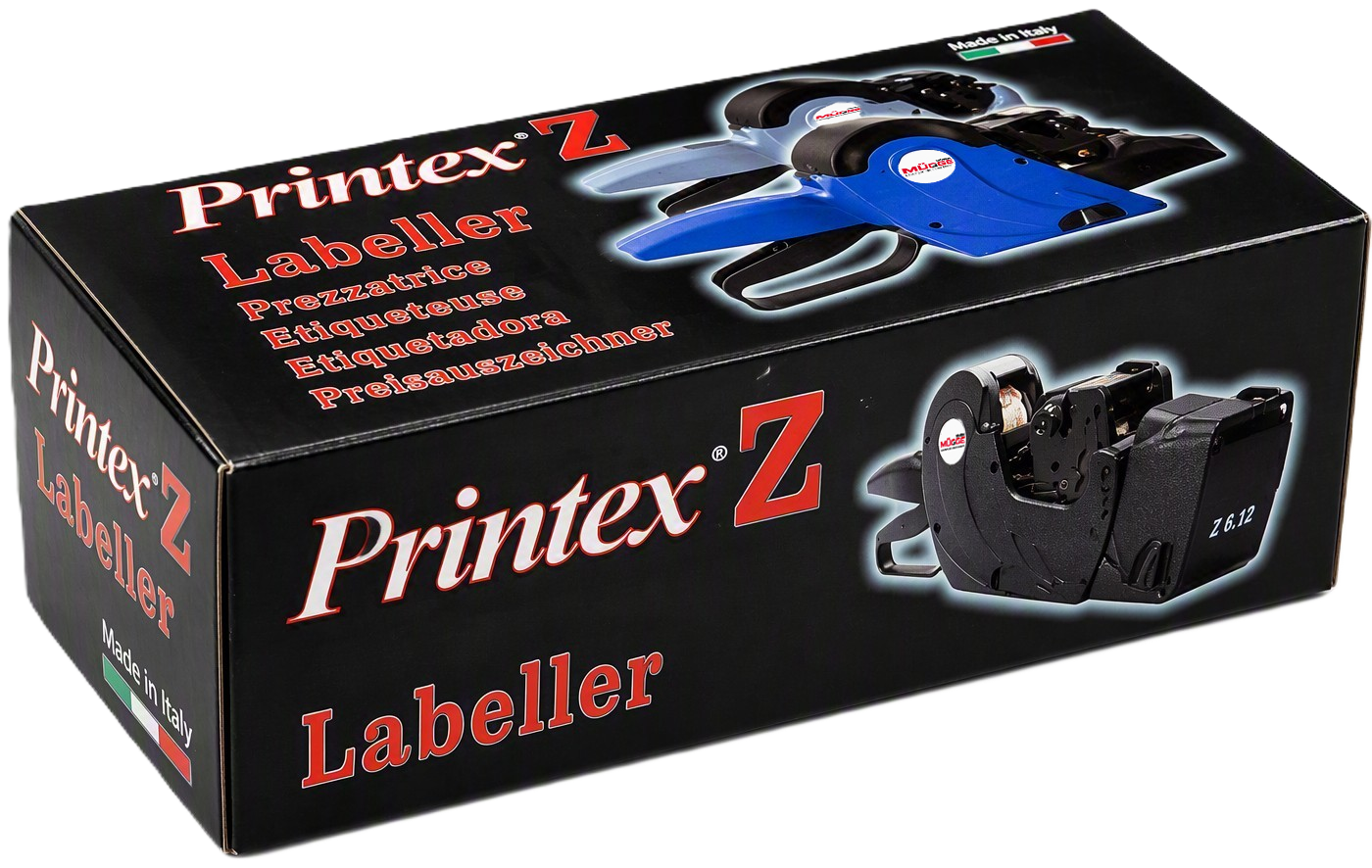 Etikettierer, Labeler, Klebebandetikettierer, Z-Profil, Printex Z, Label printer, Etikettendrucker, Z Drucker, Etikettierer, Made in Italy