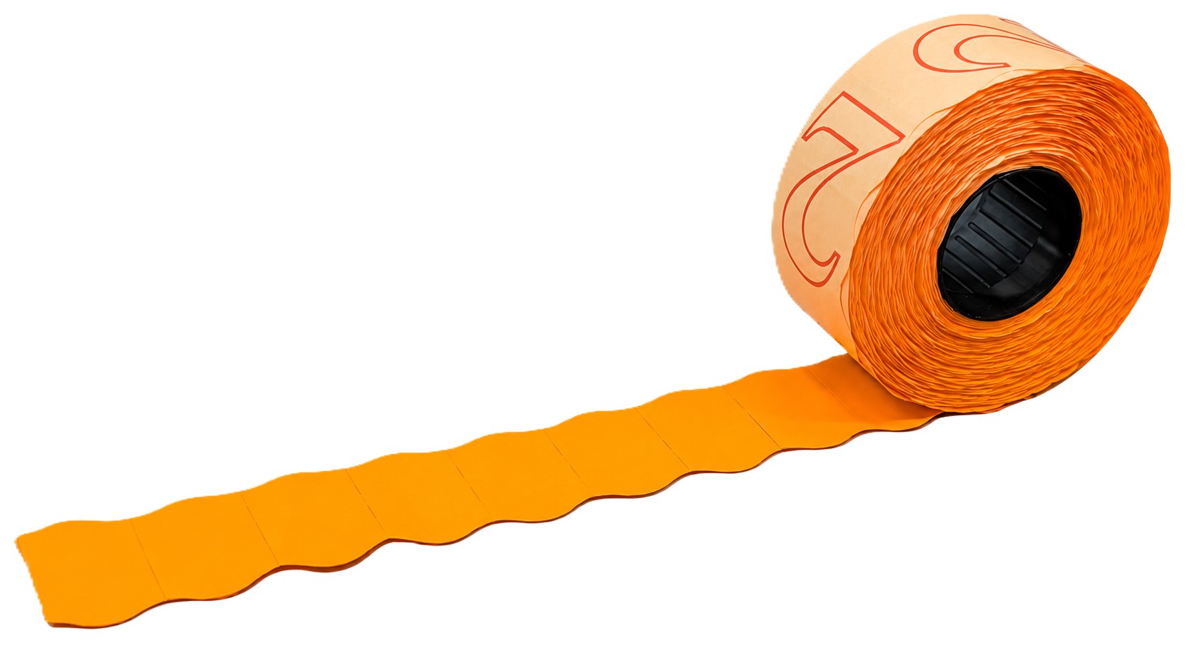 Preisauszeichner-Etiketten, Etikettenrolle, Orange, Papieretiketten, Ziffernaufdruck, Preisauszeichner-Etiketten, Etikettenrolle, Orange, Papieretiketten, selbstklebend