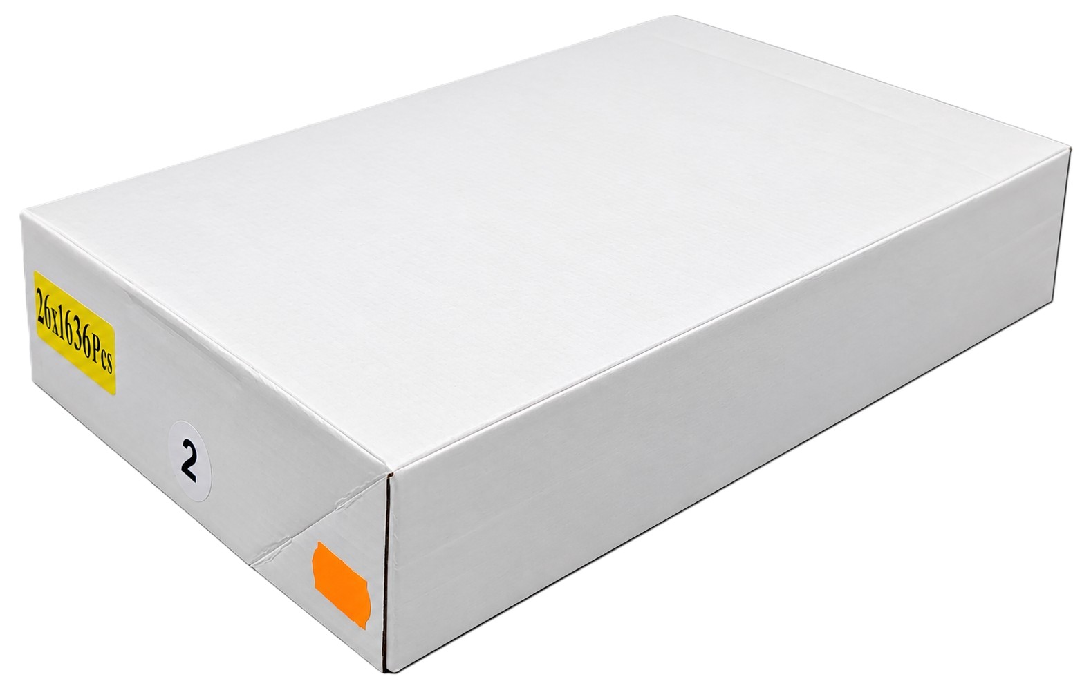 weiße Pappschachtel, Versandkarton, rechteckige Box, weißer Karton, Pappkarton, Verpackungsbox, rechteckig, flacher Karton