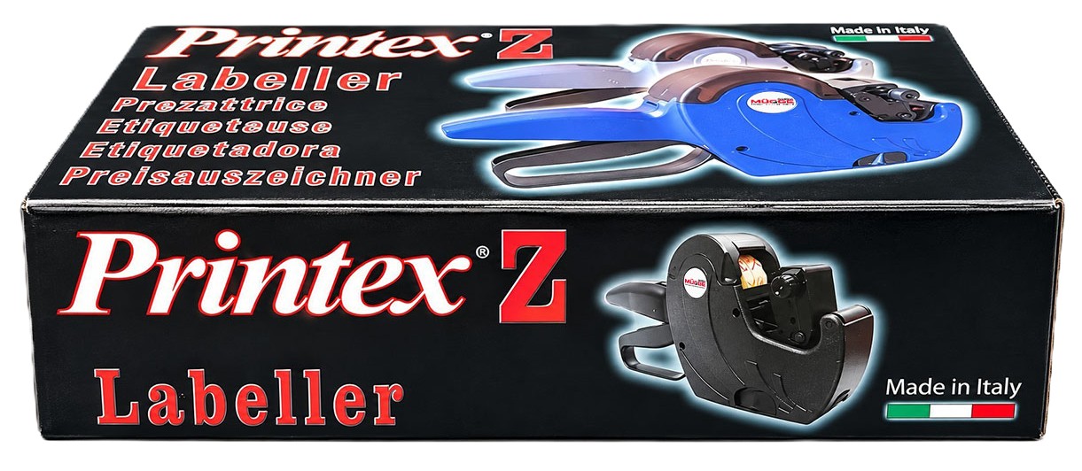 Etikettiergerät, Preisauszeichner, Handgerät, Kunststoffgehäuse, Blau-Schwarz