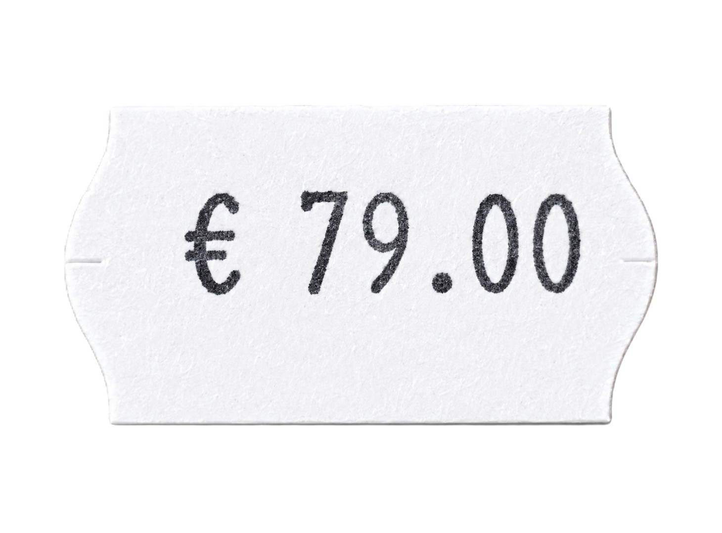 Preisschild, Papieretikett, weiß, schwarzer Aufdruck, Europreis