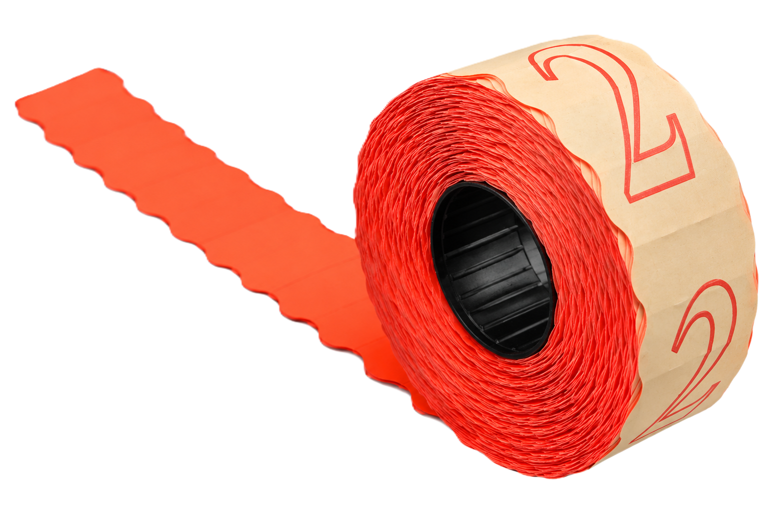 Preisauszeichneretiketten, Etikettenrolle, Rot, Wellenrand, Papieretiketten, Preisauszeichneretiketten, Etikettenrolle, Orange, Wellenrand, Papieretiketten, Preisauszeichner-Etiketten, Etikettenrolle, Rot, Wellenrand, Papieretiketten