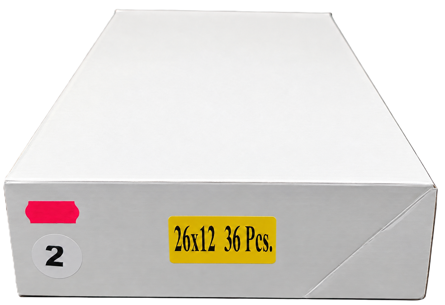 box, Verpackung, stapelbar, flach, weiß, Kartonbox, weißer Karton, Verpackung, 36 Stück, 26 × 12