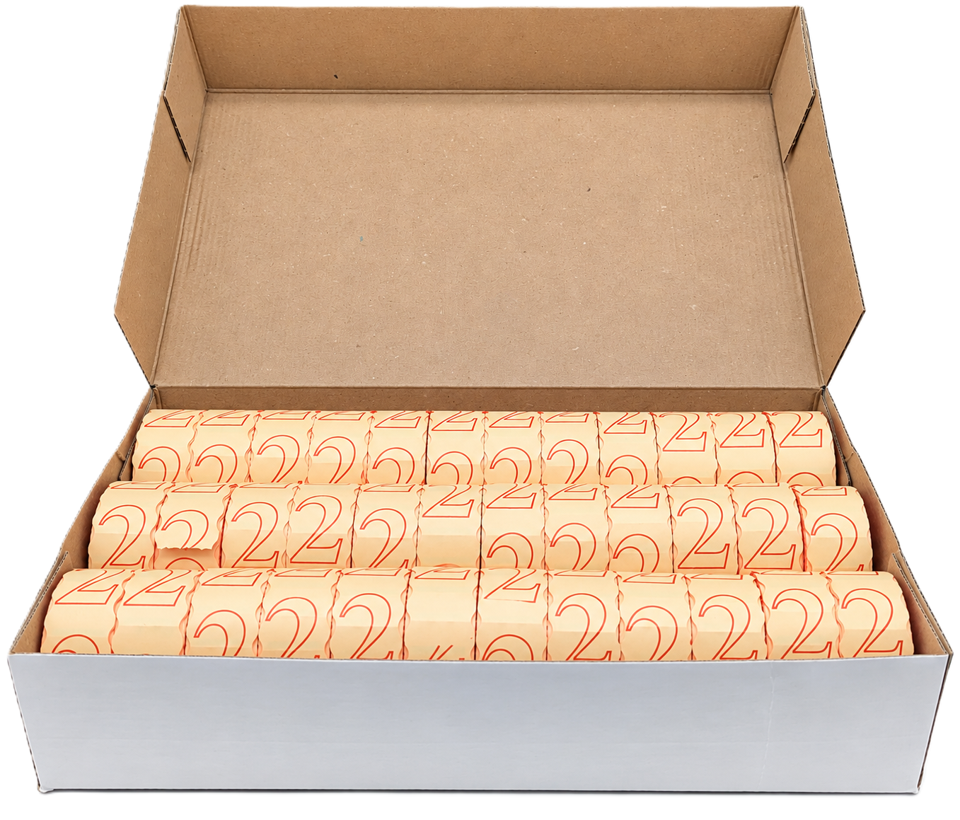 Etikettenrollen 26 x 16 mm | Welle G2 | Fluor Rot | Permanent haftend | Sonderpreis