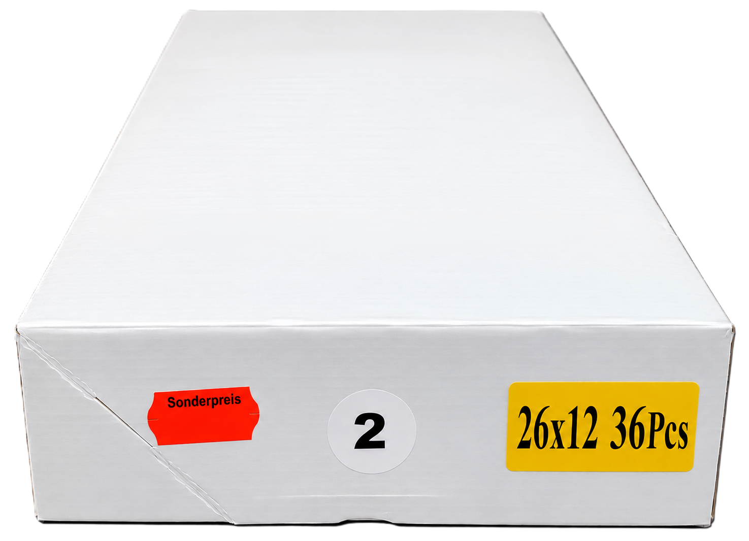 weißer Karton, Verpackungsbox, 36 Stück, 26 × 12 cm