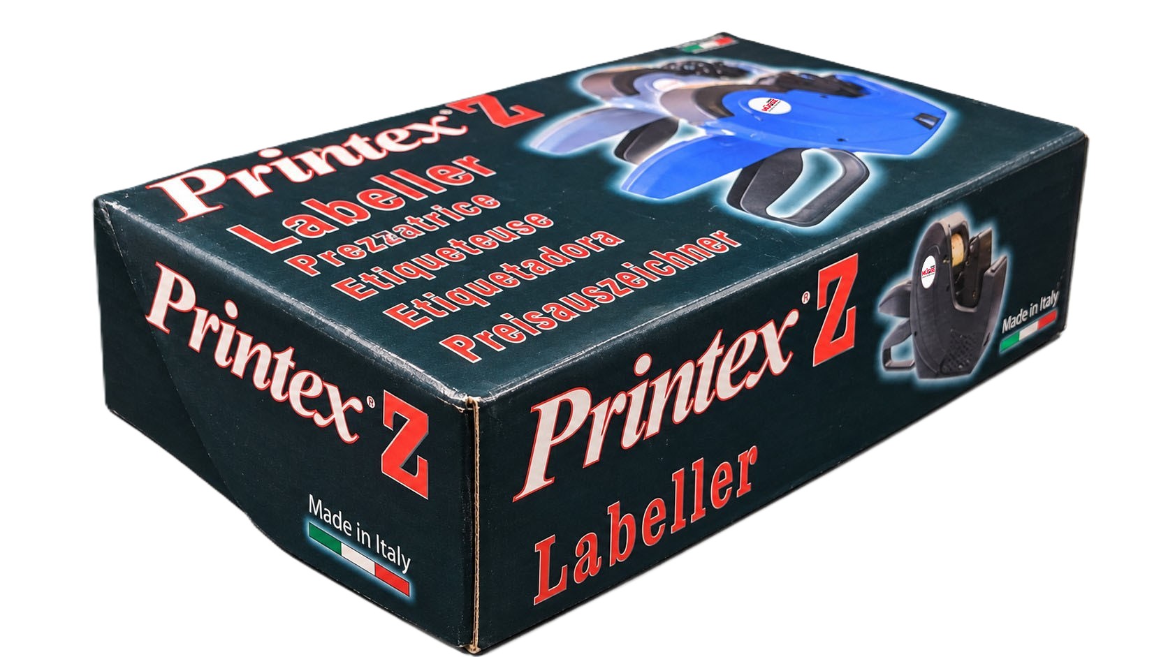 Preisauszeichner, Etikettiergerät, Handgerät, Blau-schwarz