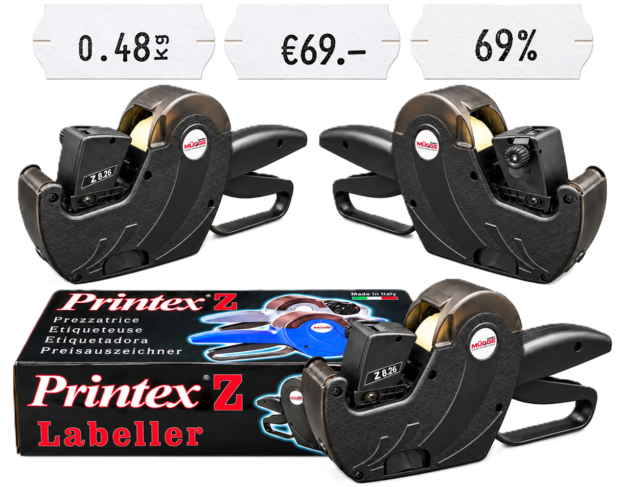 Preisauszeichner, Etikettiergerät, Handgerät, schwarzer Kunststoff