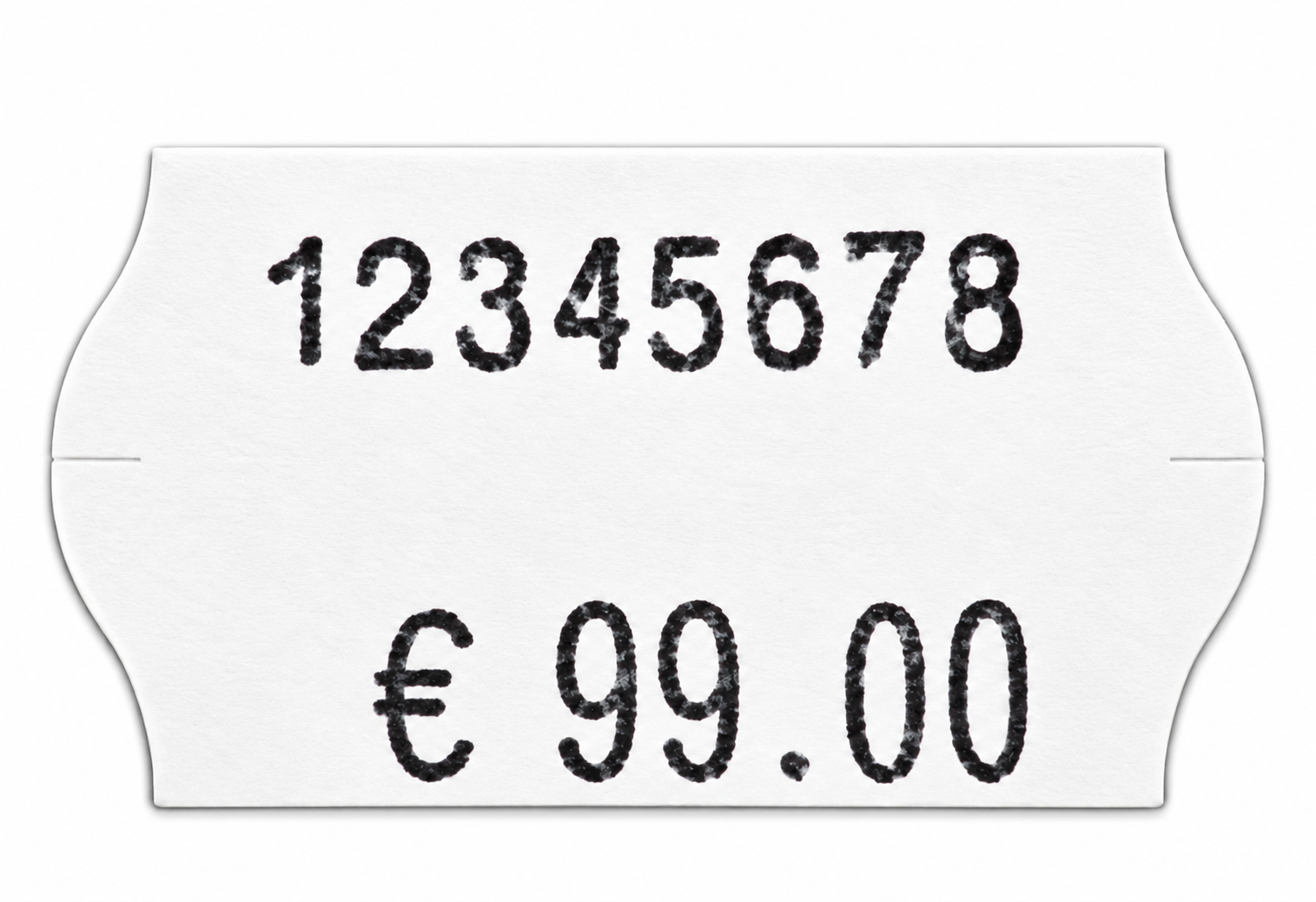 Preisschild, Papier, weiß, schwarzer Aufdruck, Europreis, Preisschild, weißes Papier, schwarze Schrift, Europreis, Zahlenaufdruck