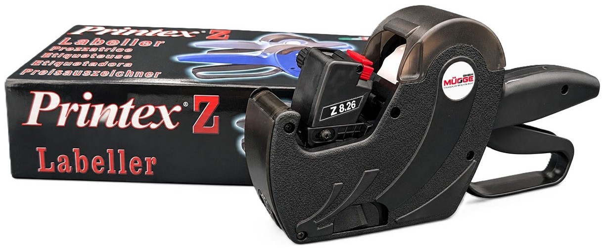 Etikettiergerät, Preisauszeichner, Handgerät, Kunststoffgehäuse, schwarz