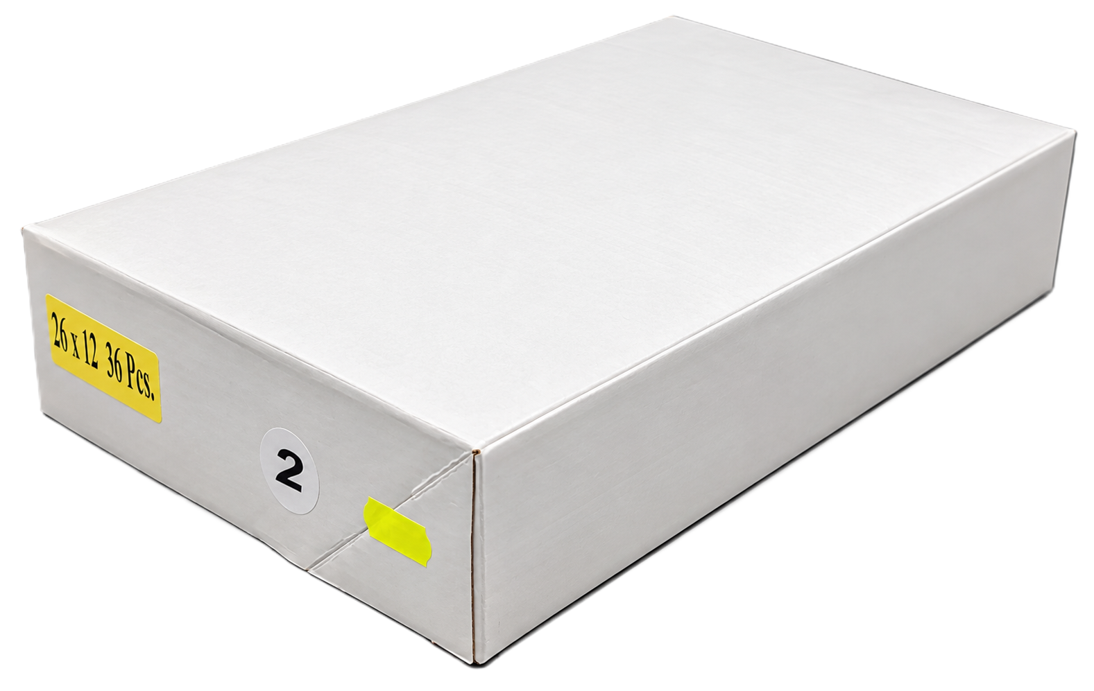 Kartonbox, rechteckige Verpackung, weiß, 36 Stück, weißer Karton, Versandkarton, rechteckige Schachtel, 36 Stück
