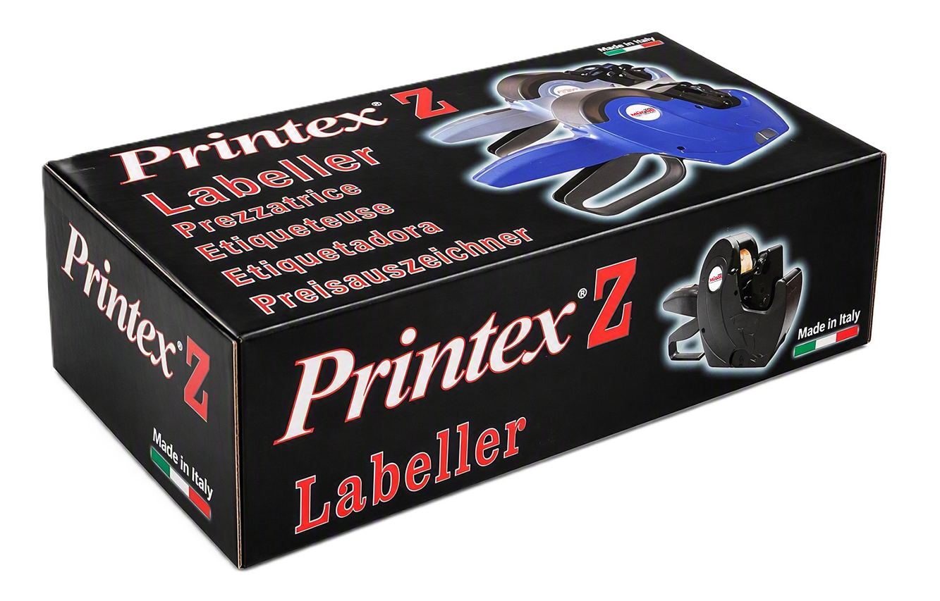 Etikettiergerät, Preisauszeichner, Handgerät, Blau und Schwarz
