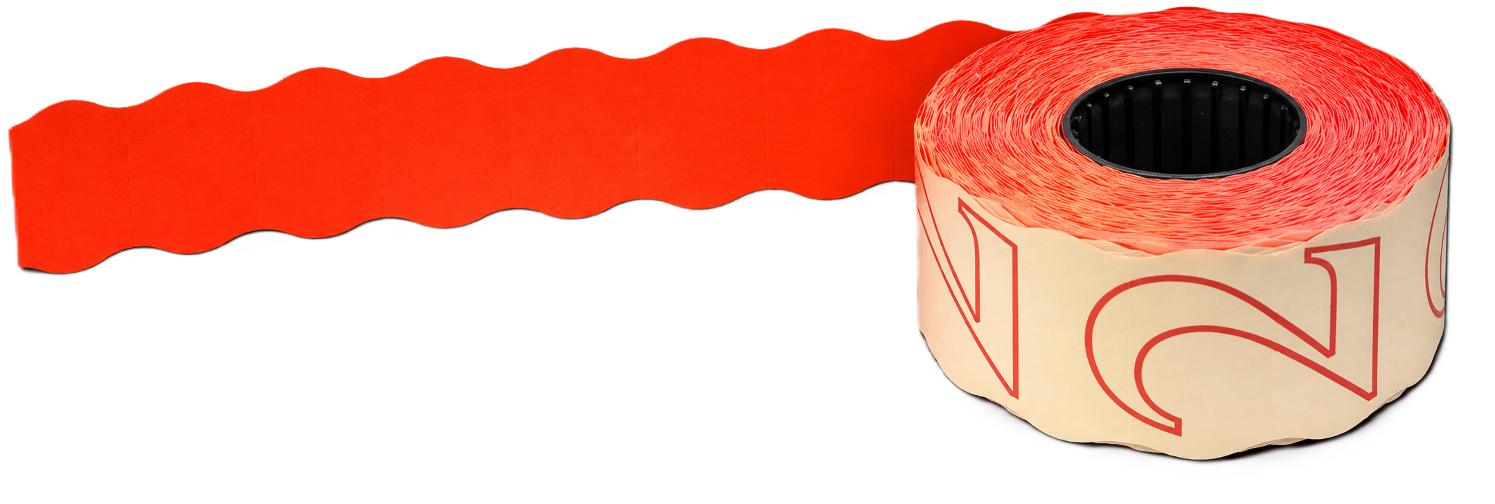 Preisauszeichner-Etiketten, Etikettenrolle, Rot, Wellenrand, Papieretiketten, Preisauszeichner-Etiketten, Papieretiketten, Rot, Rollenetiketten, Wellenrand, Preisetiketten, Etikettenrolle, Neonorange, Gewellter Rand, Papieretiketten, Preisetiketten, Etike