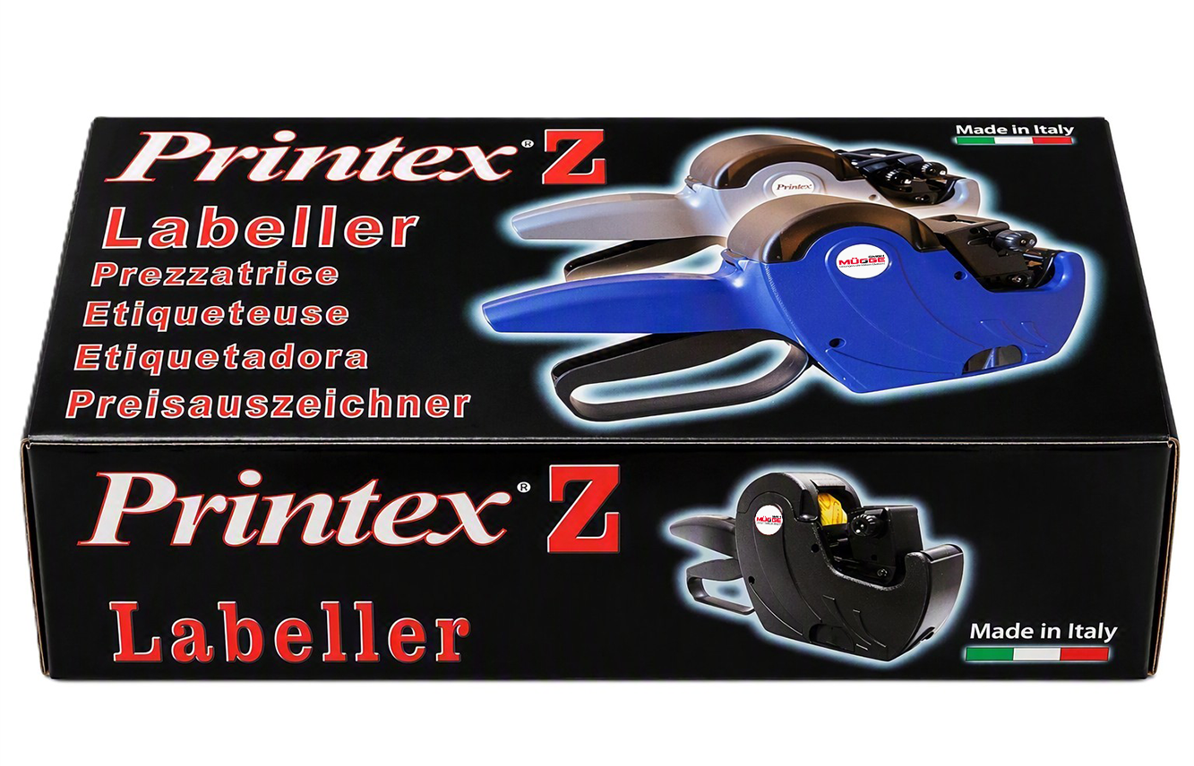 Etikettiergerät, Preisauszeichner, Handgerät, Blau, Kunststoff