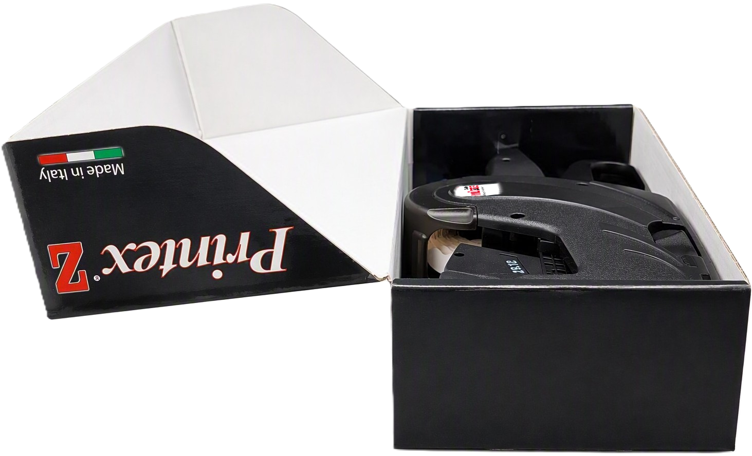 Klebebandspender, Paketklebeband, Klebebandgerät, Schwarzer Hefter, Made in Italy