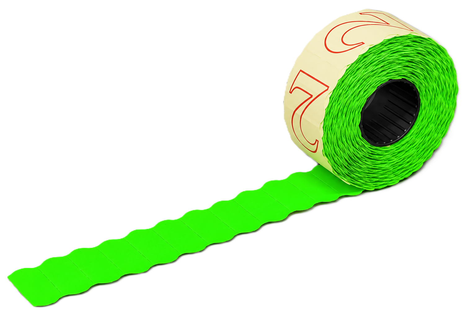 Preisschildetiketten, Etikettenrolle, Neongrün, selbstklebend