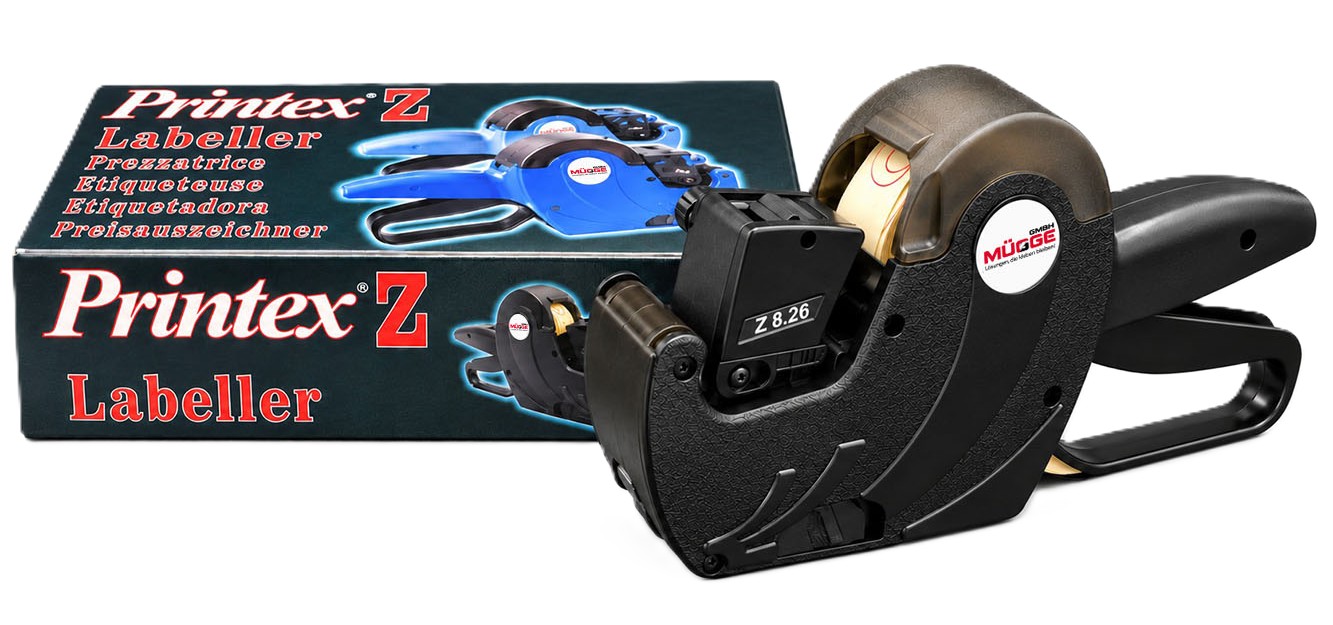 Preisauszeichner, Etikettiergerät, Handgerät, schwarz, Etikettenrolle