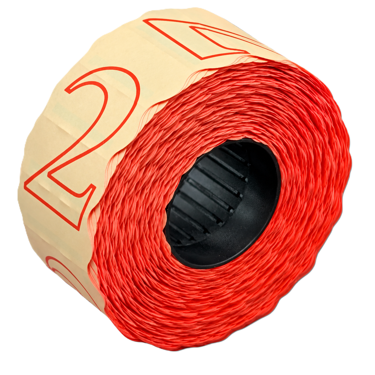 Preisauszeichneretiketten, Etikettenrolle, Rot, Papier, Zahlendruck