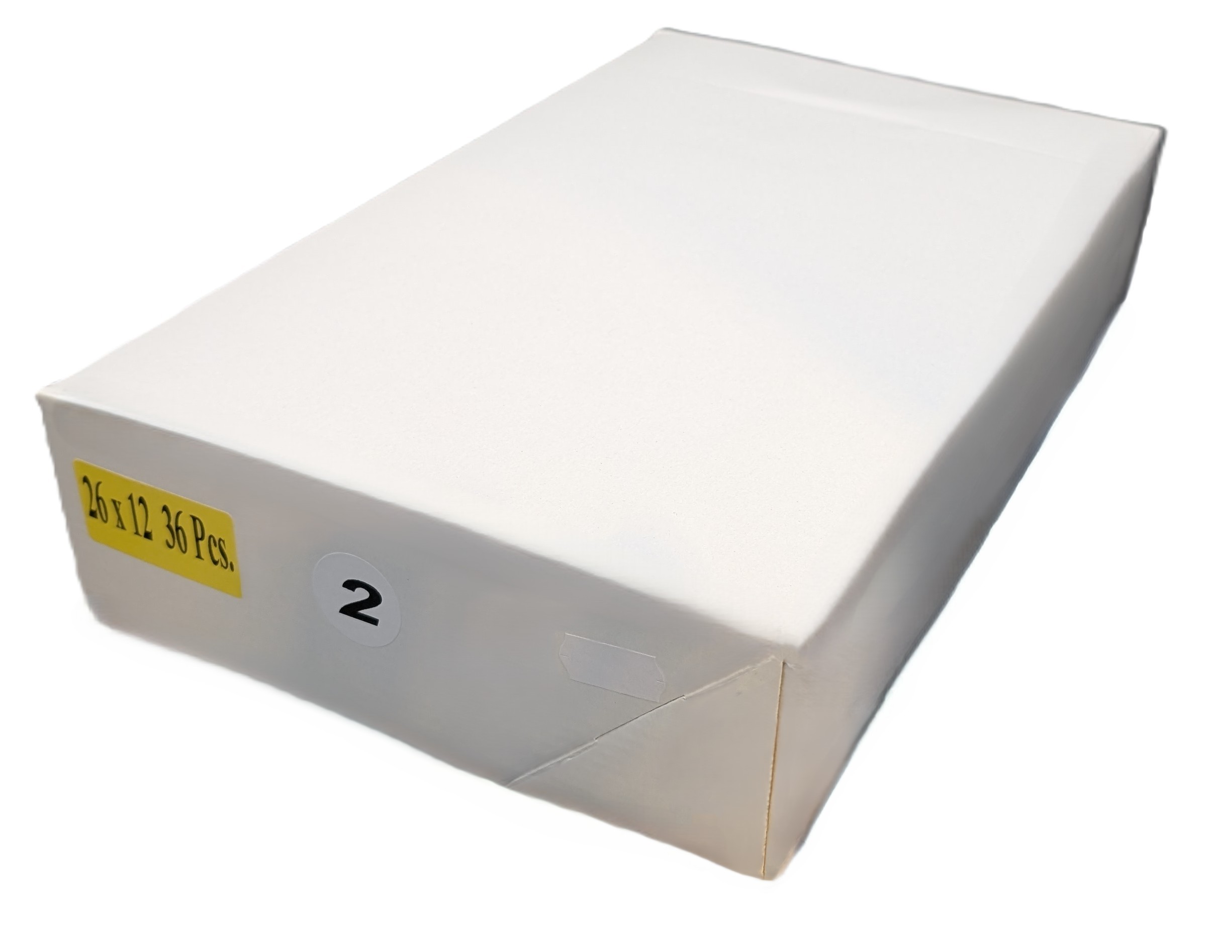 weiße box, Verpackung, 36 Stück, zwei Dutzend?, Größe 26x12?